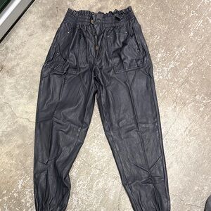 Black High-Waisted Jogger Pants